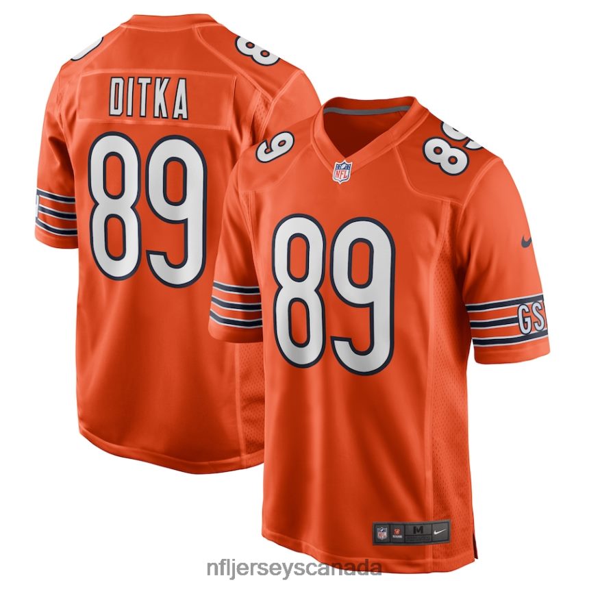 Men Chicago Bears Mike Ditka Nike Orange Retired Player Jersey Clothing NFL TBXFR62239