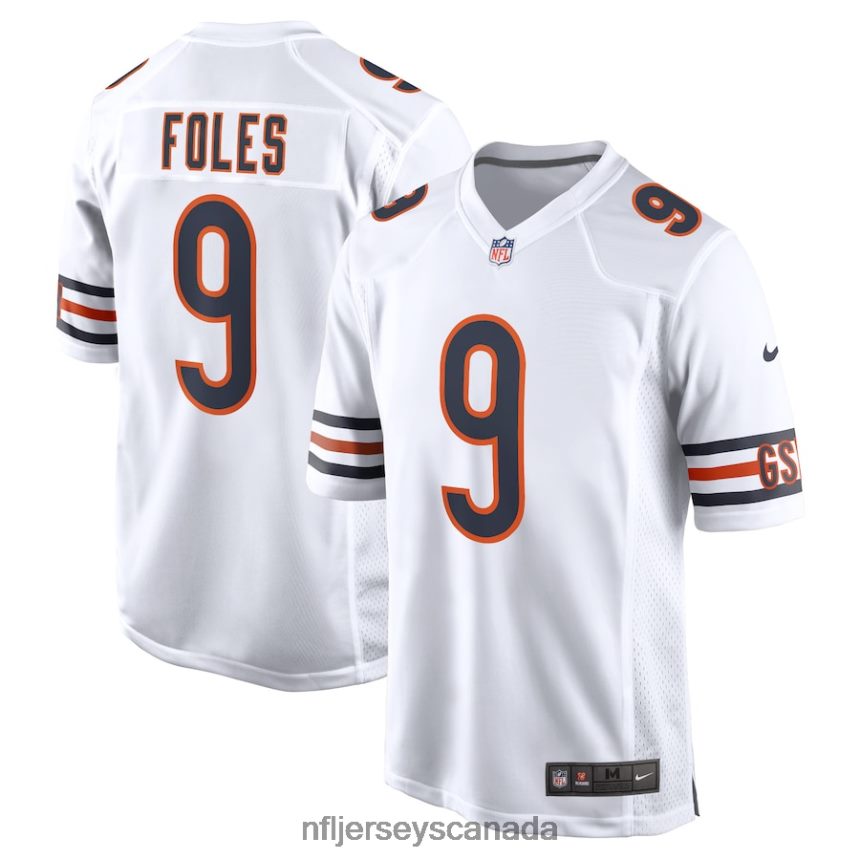 Men Chicago Bears Nick Foles Nike White Game Jersey Clothing NFL TBXFR61898