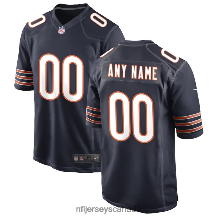 Men Chicago Bears Nike Navy Custom Game Jersey Clothing NFL TBXFR670