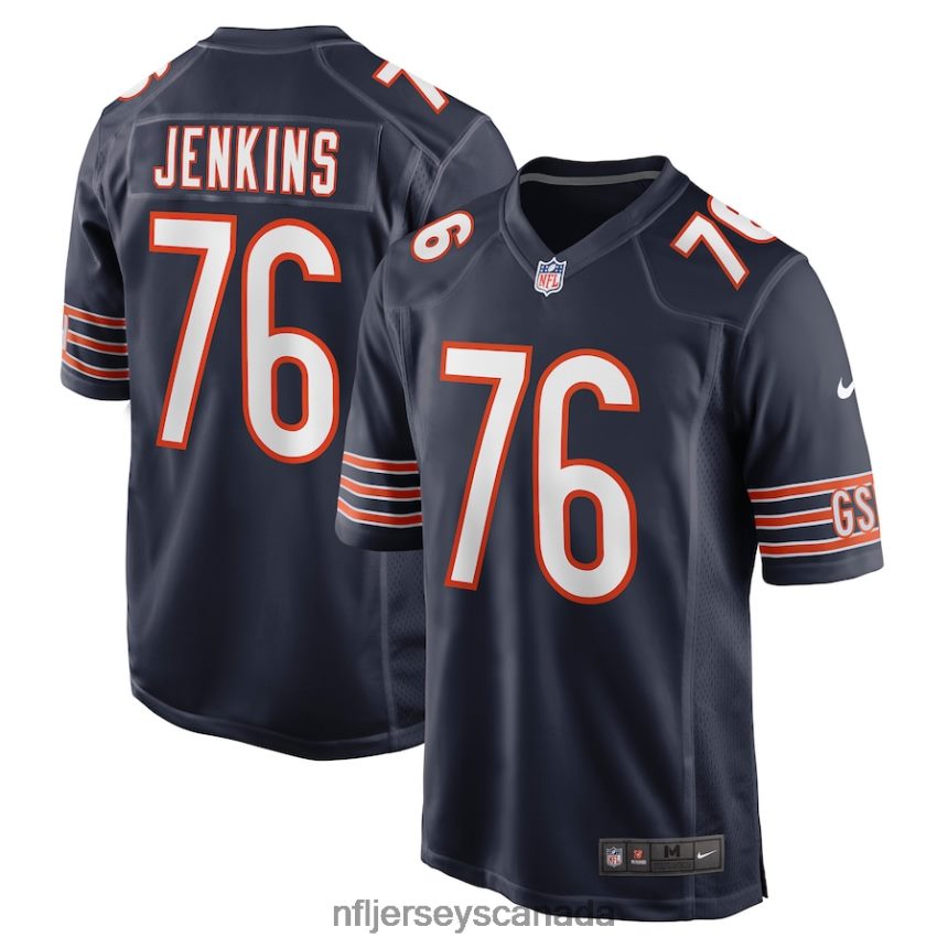Men Chicago Bears Teven Jenkins Nike Navy Game Jersey Clothing NFL TBXFR63147