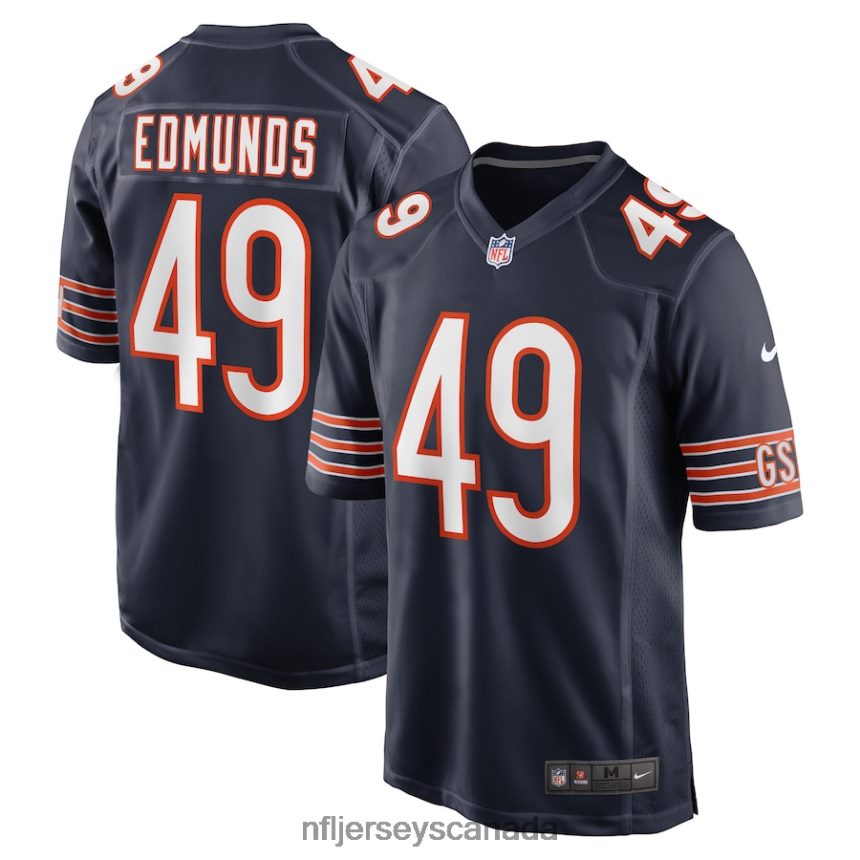 Men Chicago Bears Tremaine Edmunds Nike Navy Game Player Jersey Clothing NFL TBXFR61560