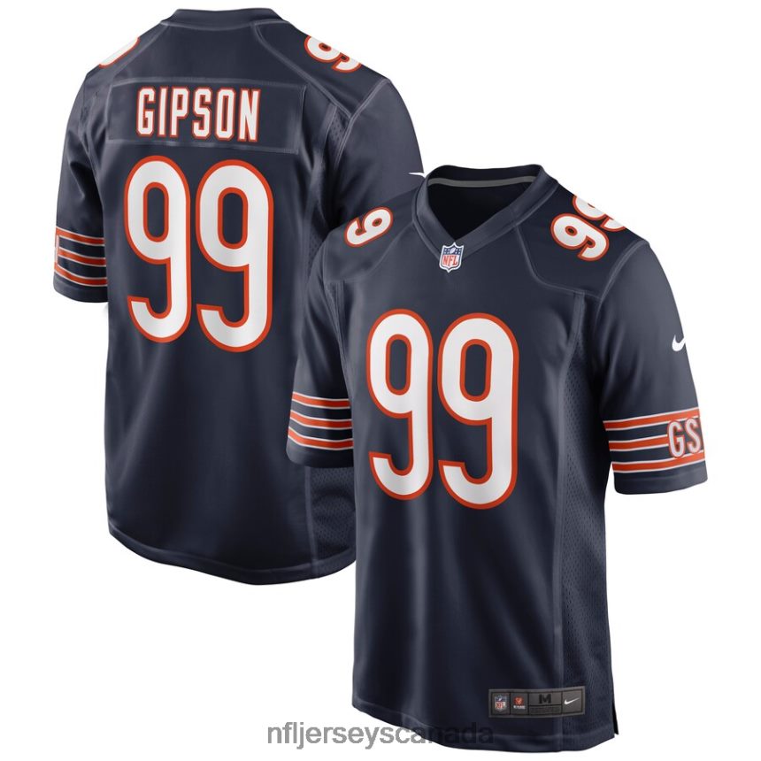 Men Chicago Bears Trevis Gipson Nike Navy Game Jersey Clothing NFL TBXFR65729