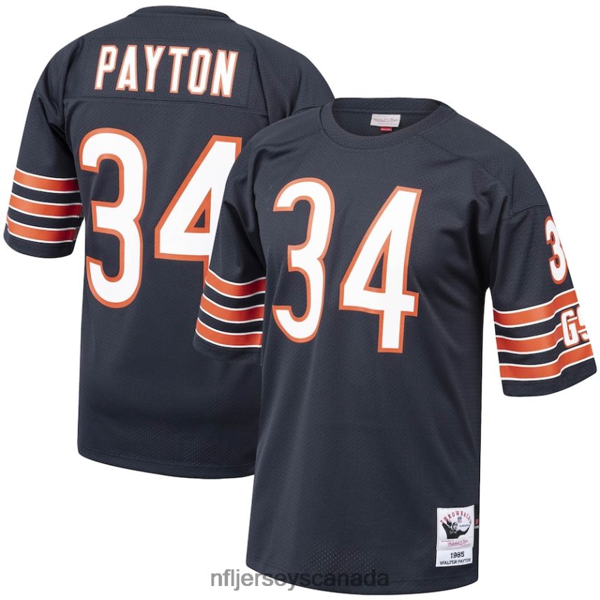 Men Chicago Bears Walter Payton Mitchell & Ness Navy 1985 Authentic Throwback Retired Player Jersey Clothing NFL TBXFR62689