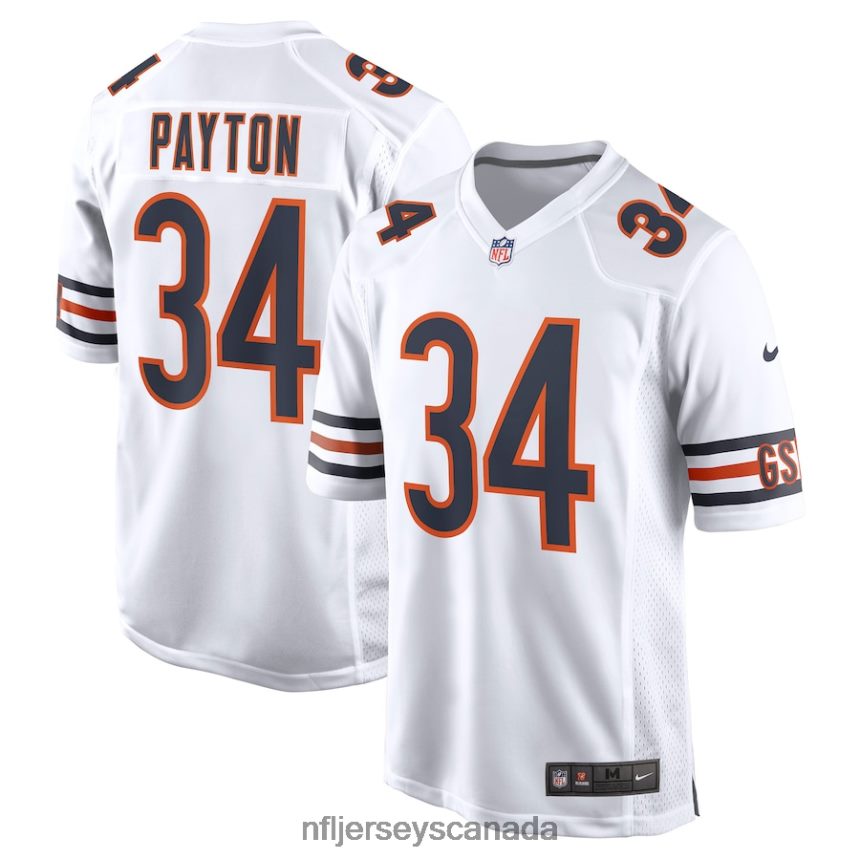 Men Chicago Bears Walter Payton Nike White Retired Player Away Game Jersey Clothing NFL TBXFR61933