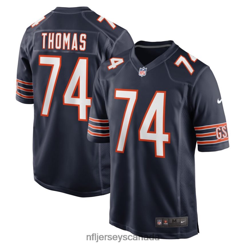 Men Chicago Bears Zachary Thomas Nike Navy Game Player Jersey Clothing NFL TBXFR66168