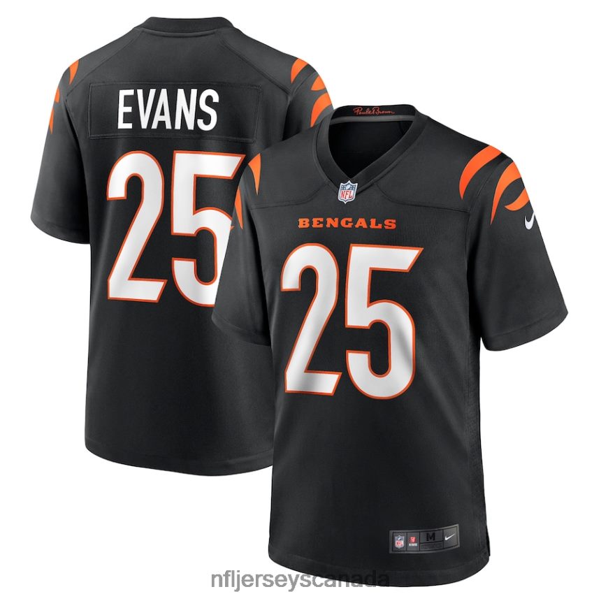 Men Cincinnati Bengals Chris Evans Nike Black Game Jersey Clothing NFL TBXFR64455