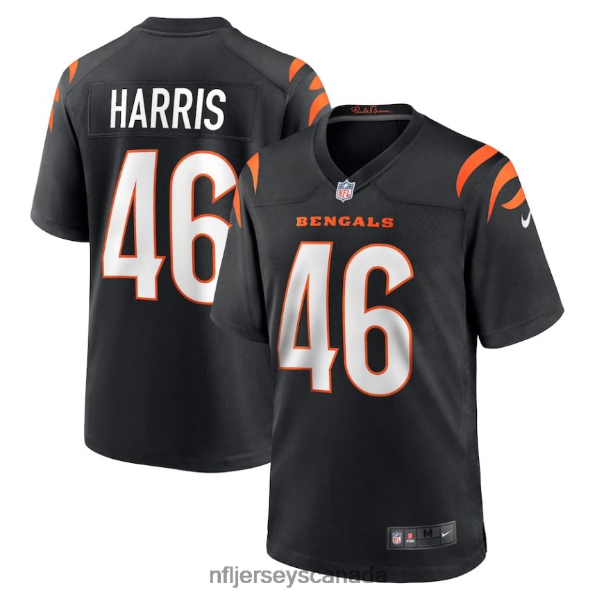 Men Cincinnati Bengals Clark Harris Nike Black Game Jersey Clothing NFL TBXFR63837