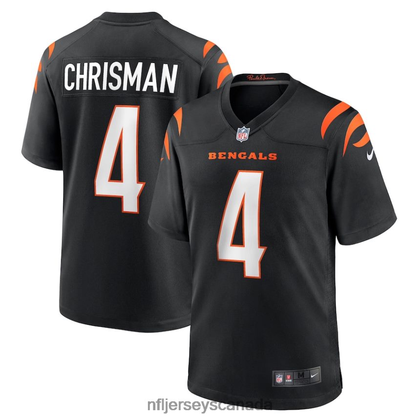 Men Cincinnati Bengals Drue Chrisman Nike Black Game Jersey Clothing NFL TBXFR63291