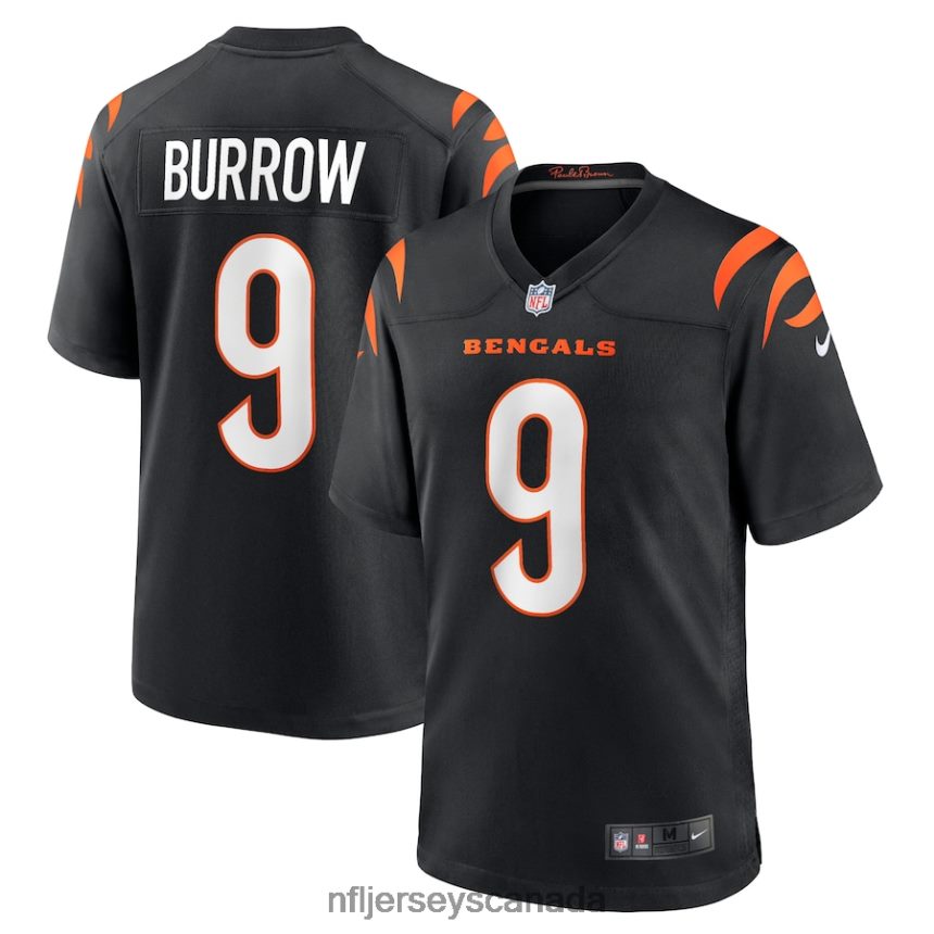Men Cincinnati Bengals Joe Burrow Nike Black Game Jersey Clothing NFL TBXFR64