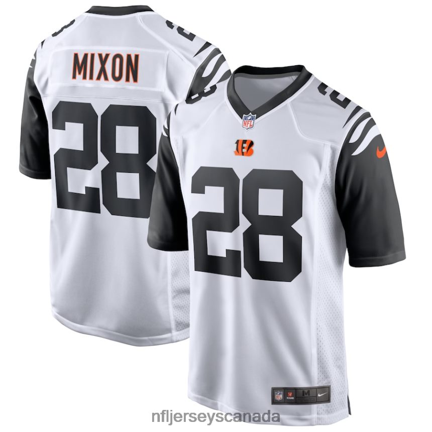 Men Cincinnati Bengals Joe Mixon Nike White Alternate Game Jersey Clothing NFL TBXFR62329
