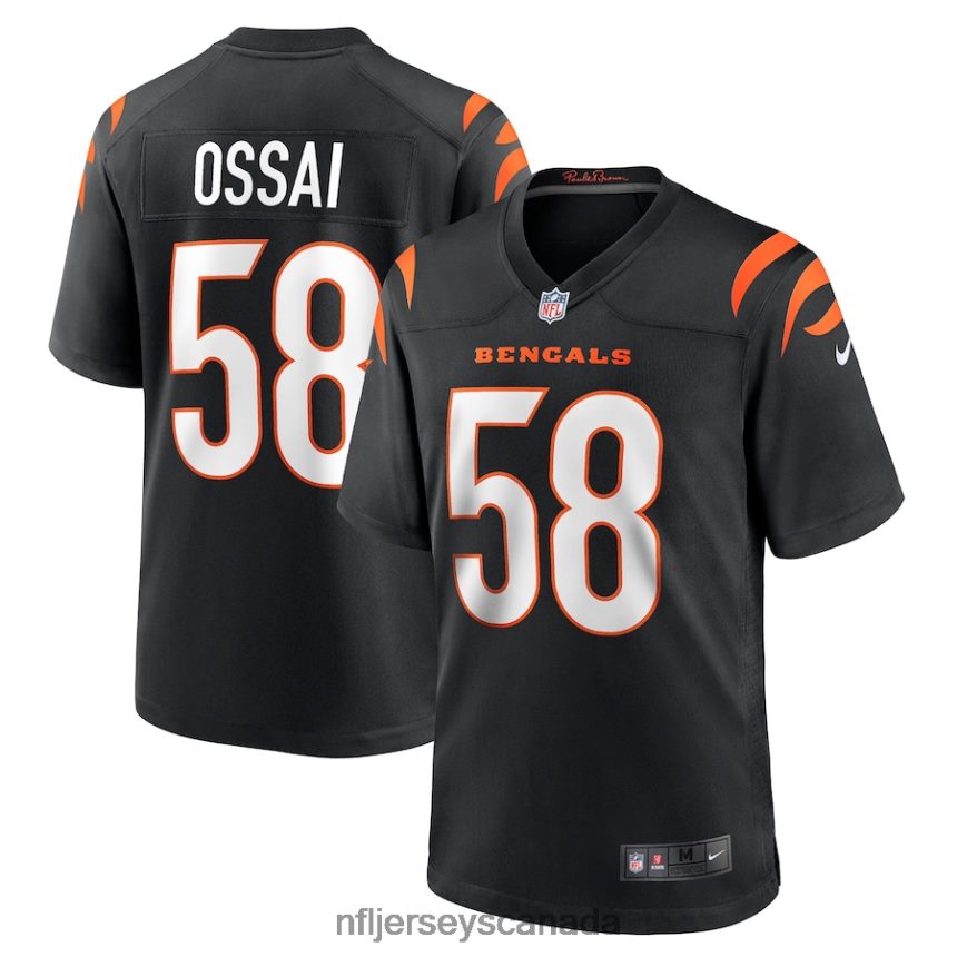 Men Cincinnati Bengals Joseph Ossai Nike Black Game Jersey Clothing NFL TBXFR63007