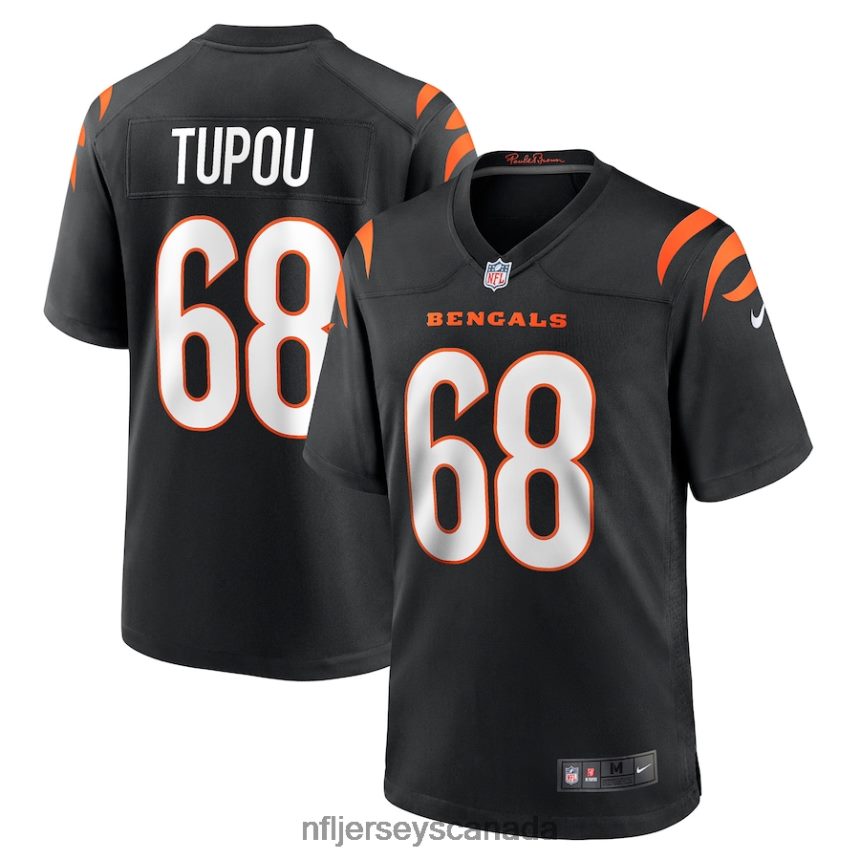 Men Cincinnati Bengals Josh Tupou Nike Black Game Player Jersey Clothing NFL TBXFR65842