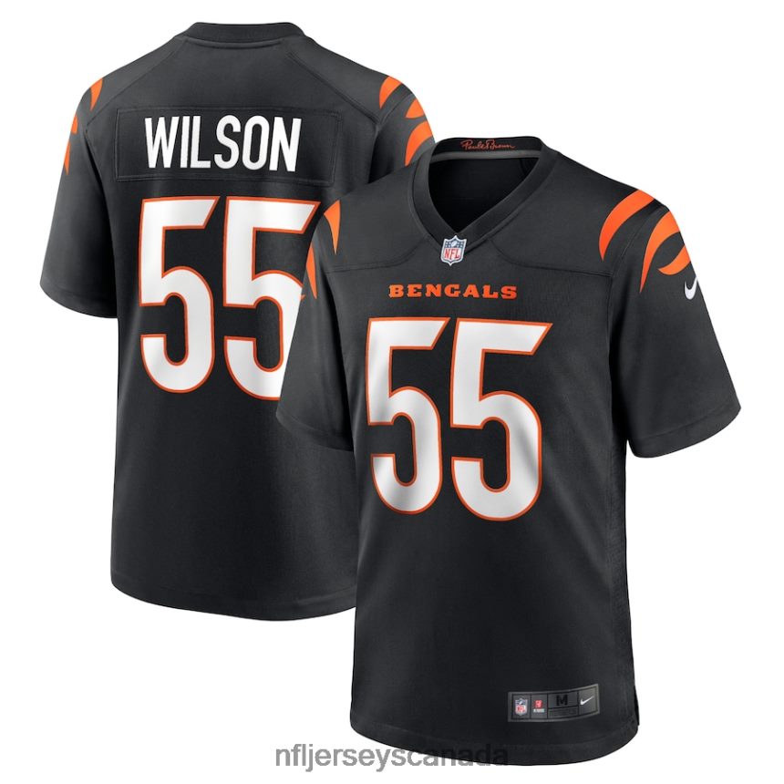 Men Cincinnati Bengals Logan Wilson Nike Black Game Jersey Clothing NFL TBXFR6853
