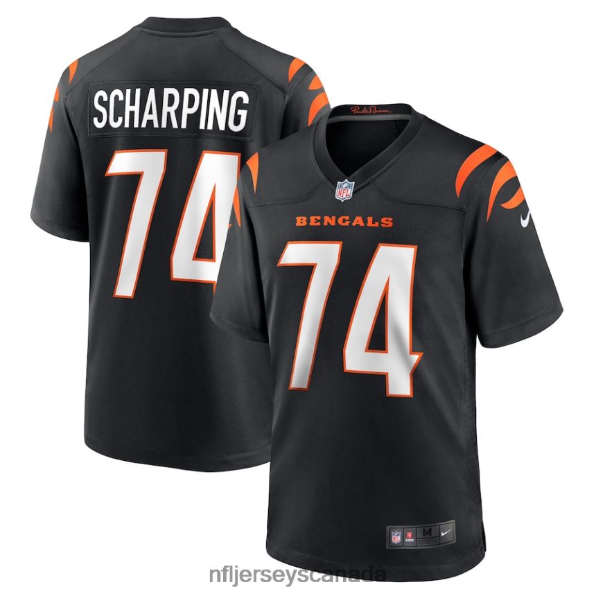 Men Cincinnati Bengals Max Scharping Nike Black Game Player Jersey Clothing NFL TBXFR67007