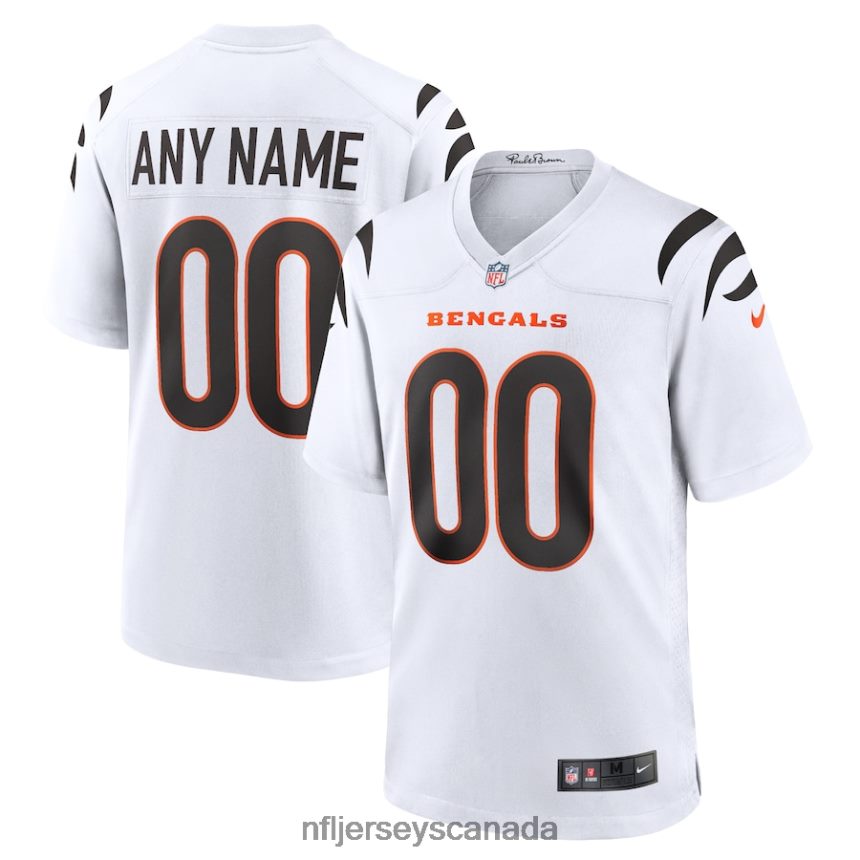 Men Cincinnati Bengals Nike White Game Custom Jersey Clothing NFL TBXFR626