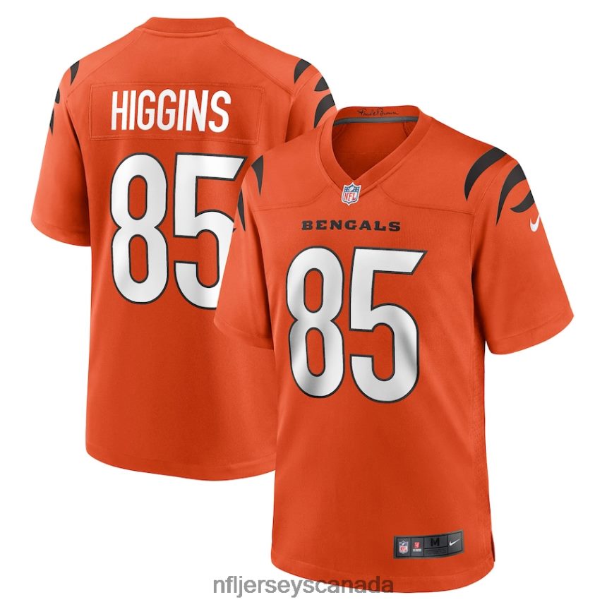 Men Cincinnati Bengals Tee Higgins Nike Orange Game Jersey Clothing NFL TBXFR6122