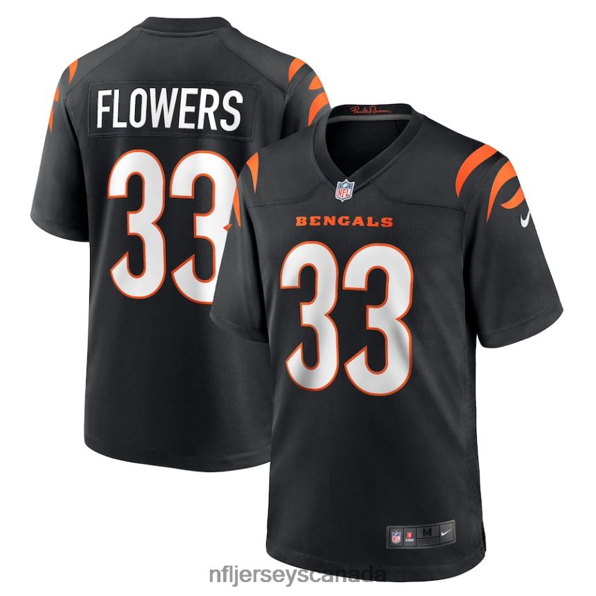 Men Cincinnati Bengals Tre Flowers Nike Black Game Jersey Clothing NFL TBXFR63559