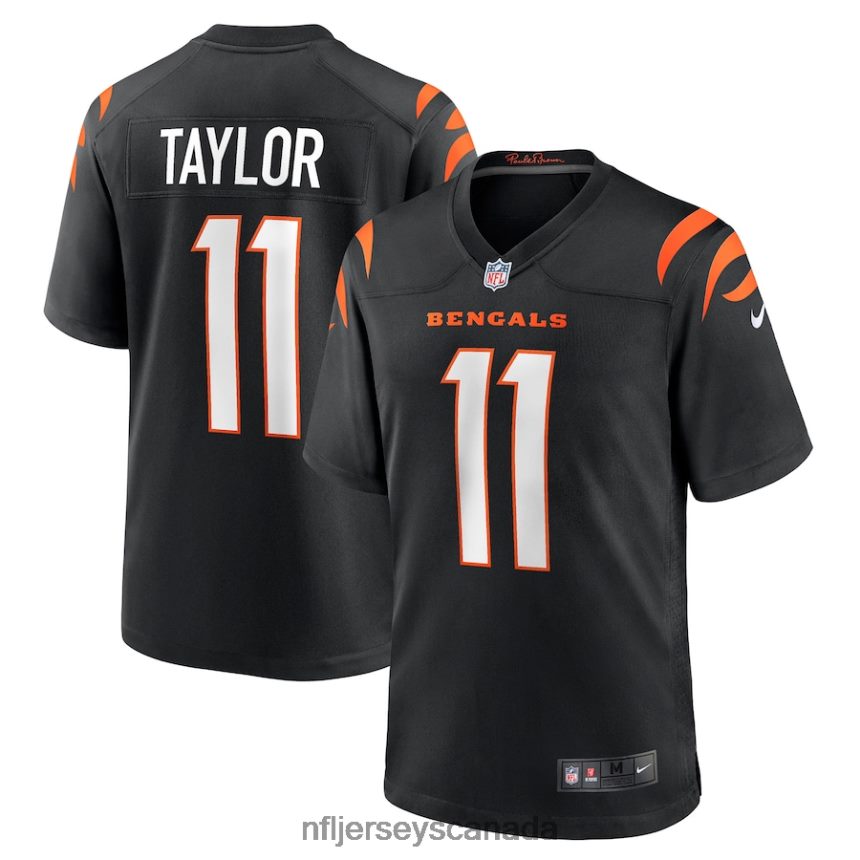 Men Cincinnati Bengals Trent Taylor Nike Black Game Jersey Clothing NFL TBXFR62794