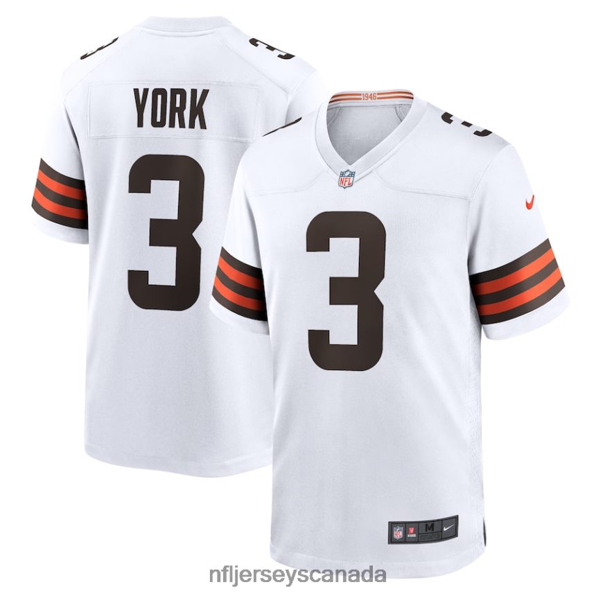 Men Cleveland Browns Cade York Nike White Game Player Jersey Clothing NFL TBXFR63846