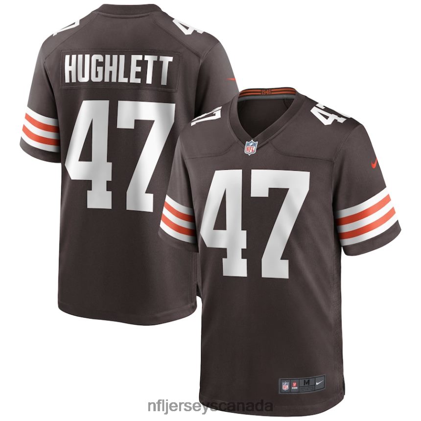 Men Cleveland Browns Charley Hughlett Nike Brown Game Jersey Clothing NFL TBXFR64362