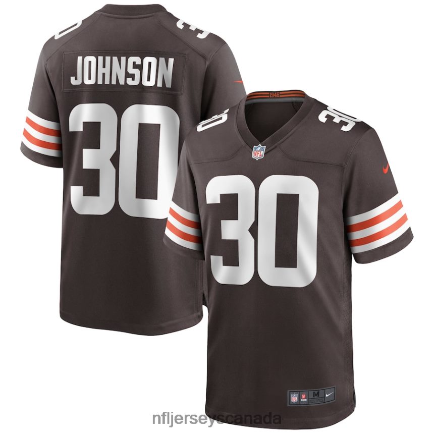 Men Cleveland Browns D'Ernest Johnson Nike Brown Game Jersey Clothing NFL TBXFR64346