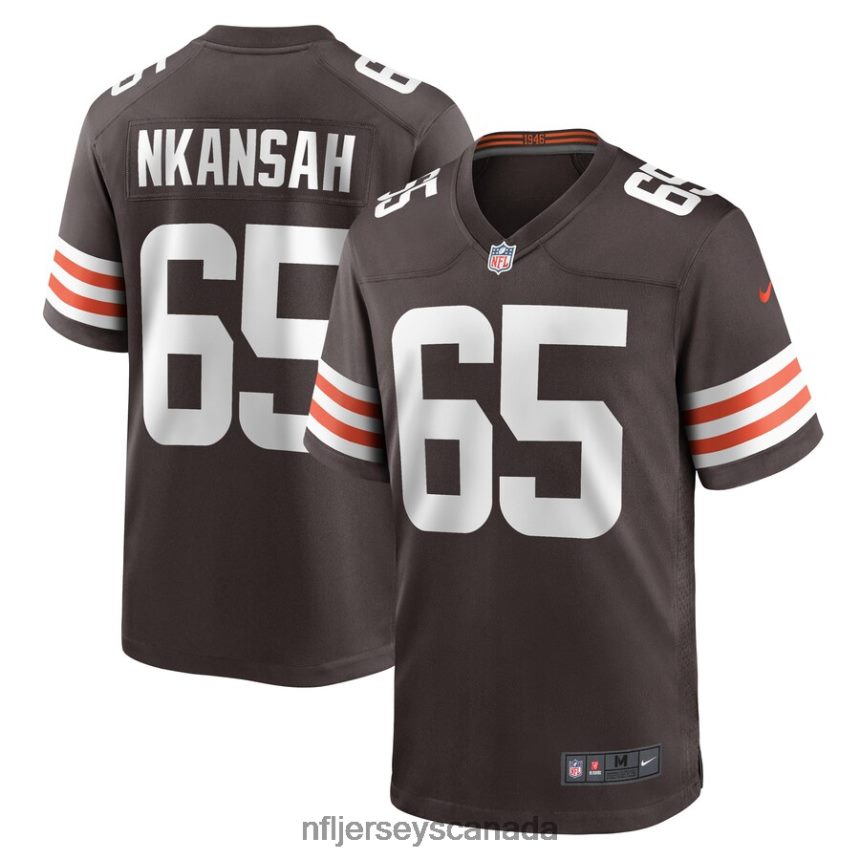 Men Cleveland Browns Elijah Nkansah Nike Brown Game Player Jersey Clothing NFL TBXFR65586