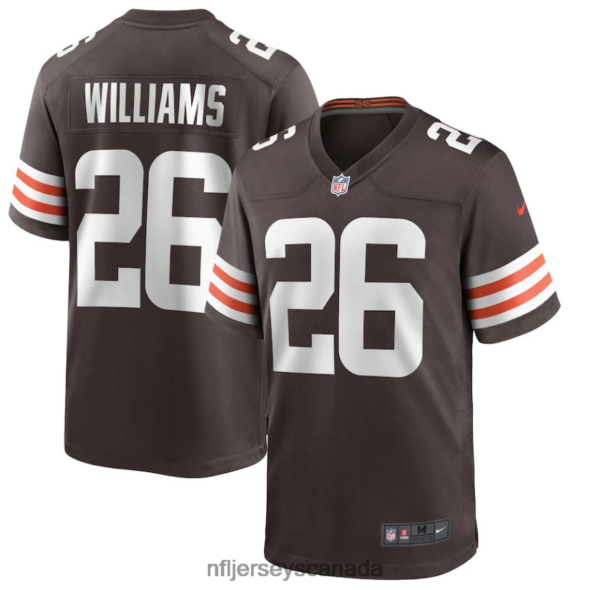 Men Cleveland Browns Greedy Williams Nike Brown Game Player Jersey Clothing NFL TBXFR63625