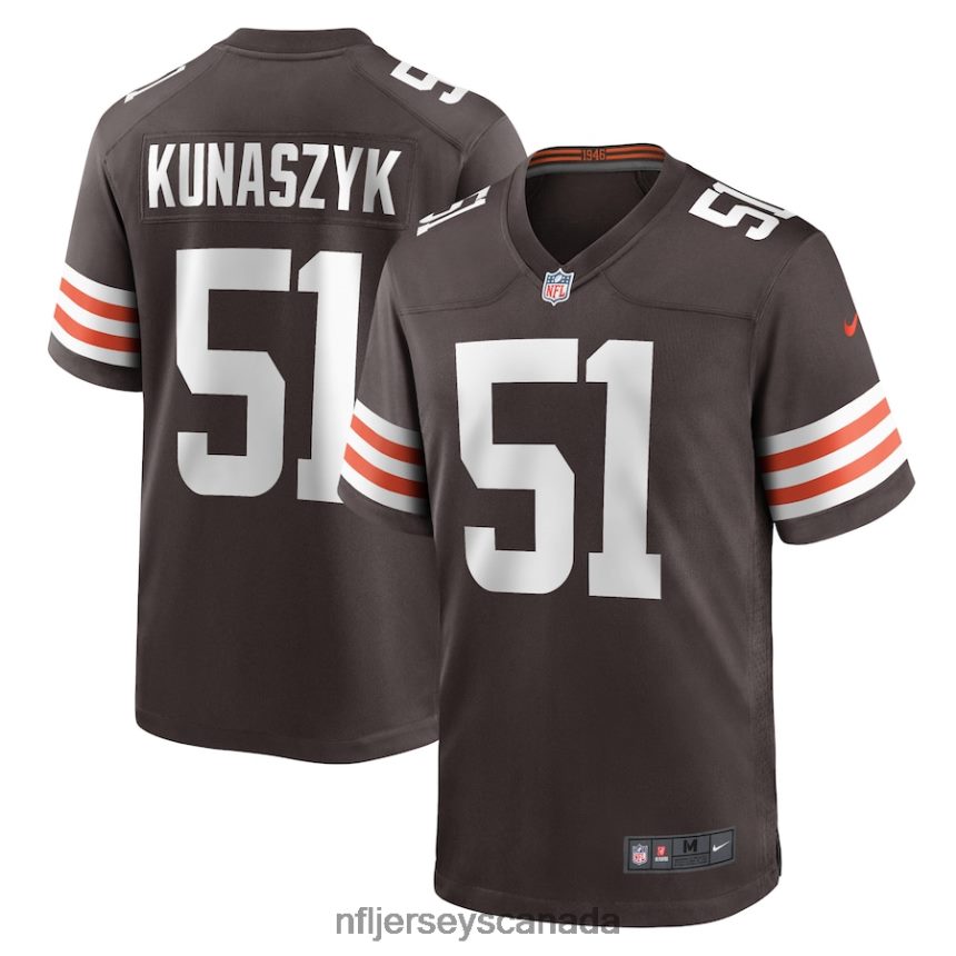 Men Cleveland Browns Jordan Kunaszyk Nike Brown Game Player Jersey Clothing NFL TBXFR65627