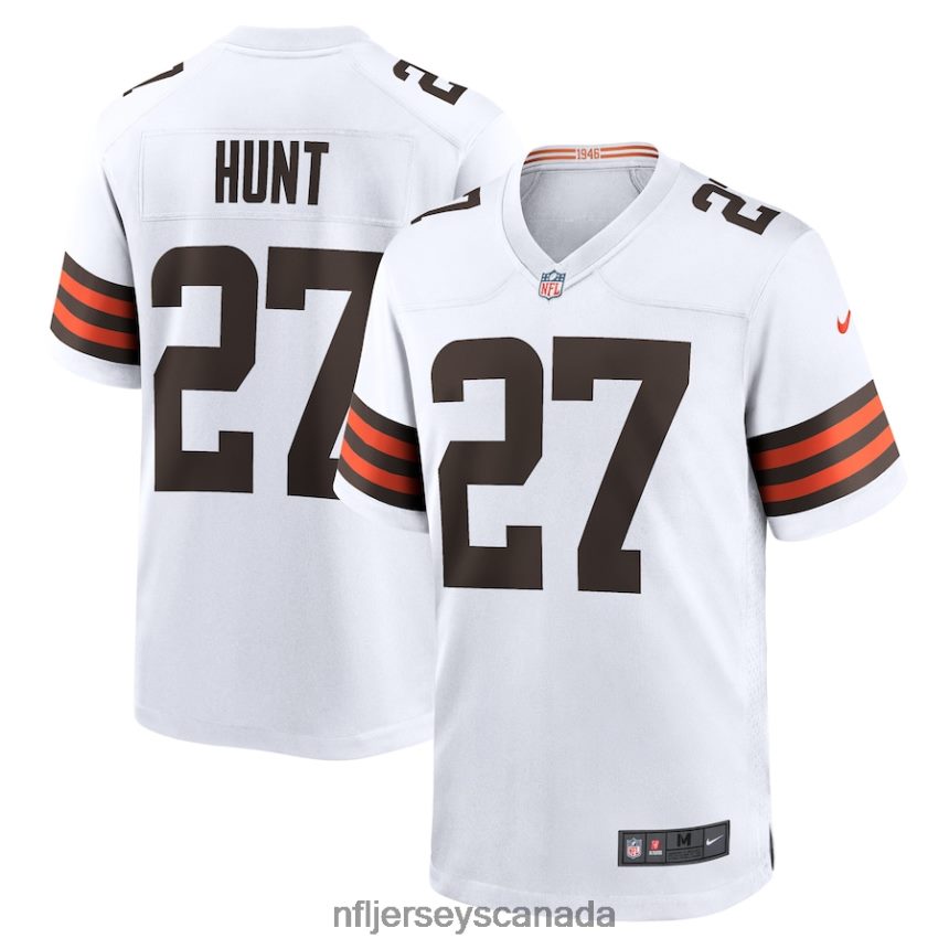 Men Cleveland Browns Kareem Hunt Nike White Game Player Jersey Clothing NFL TBXFR63835
