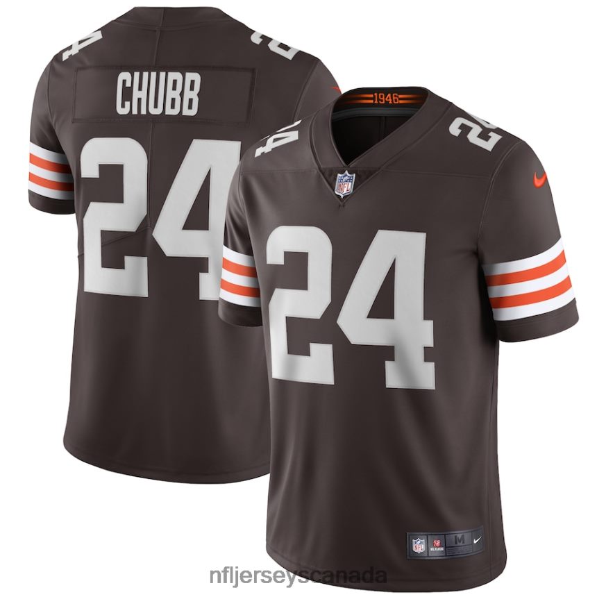 Men Cleveland Browns Nick Chubb Nike Brown Vapor Limited Jersey Clothing NFL TBXFR6170