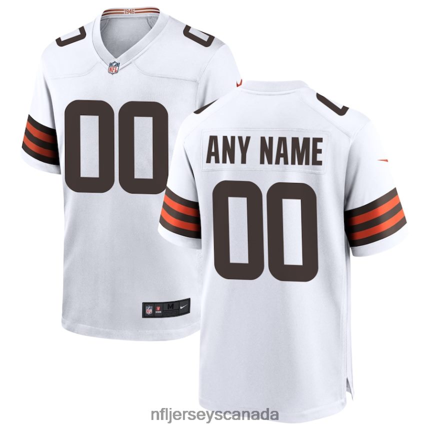 Men Cleveland Browns Nike White Custom Game Jersey Clothing NFL TBXFR61046
