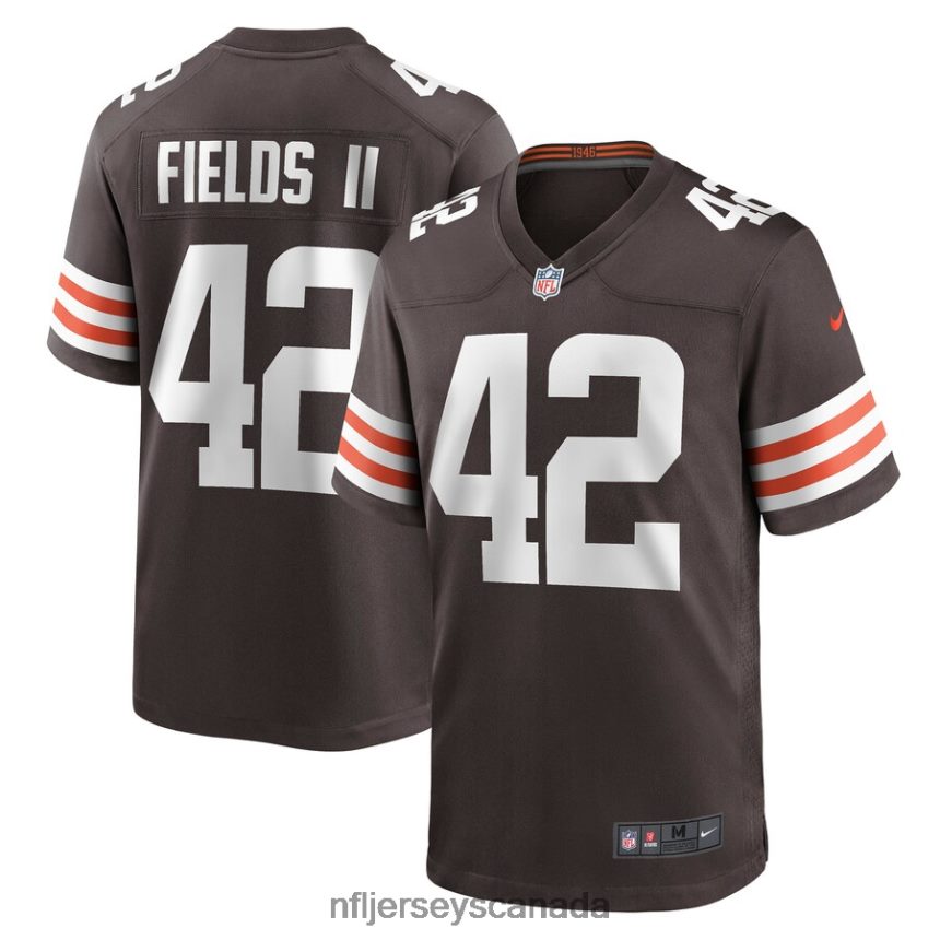 Men Cleveland Browns Tony Fields II Nike Brown Game Jersey Clothing NFL TBXFR66947