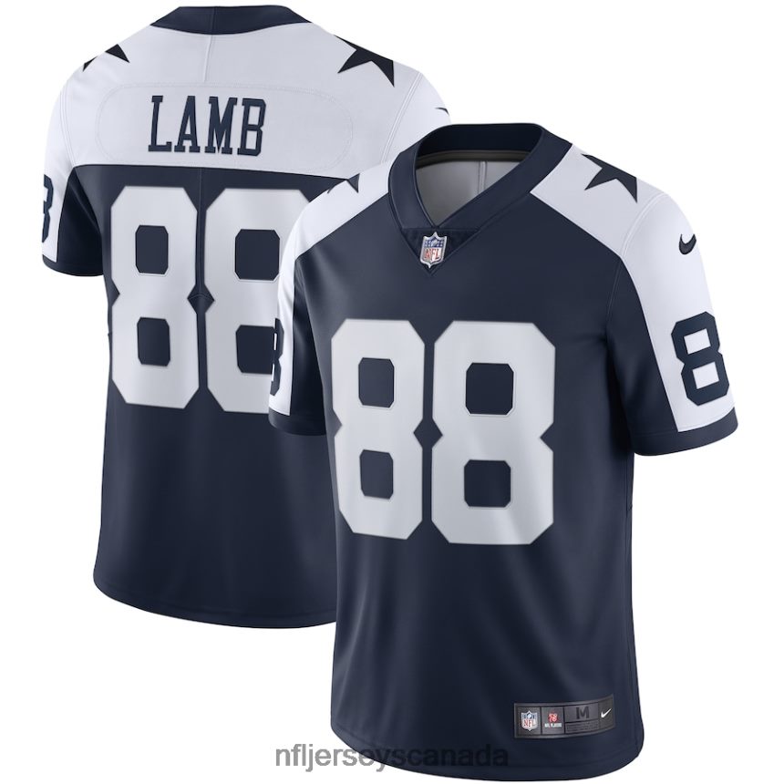 Men Dallas Cowboys CeeDee Lamb Nike Navy Alternate Vapor Limited Jersey Clothing NFL TBXFR61584