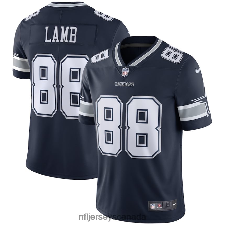 Men Dallas Cowboys CeeDee Lamb Nike Navy Vapor Limited Jersey Clothing NFL TBXFR6625