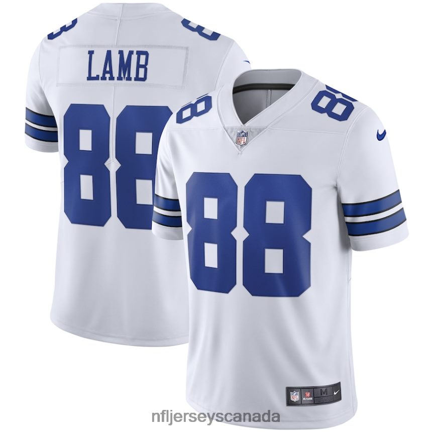 Men Dallas Cowboys CeeDee Lamb Nike White Vapor Limited Jersey Clothing NFL TBXFR61532