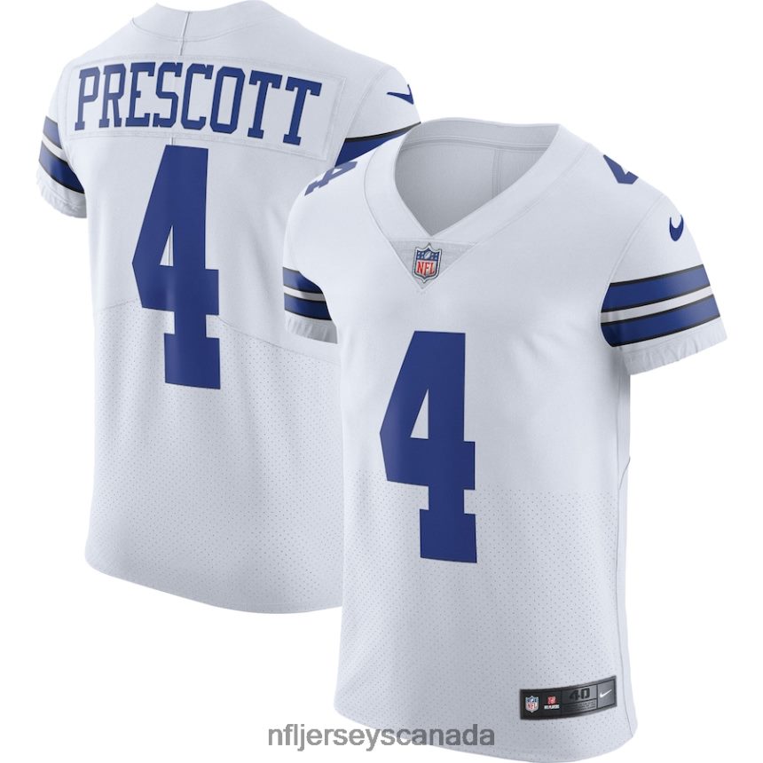 Men Dallas Cowboys Dak Prescott Nike White Vapor Elite Player Jersey Clothing NFL TBXFR64207