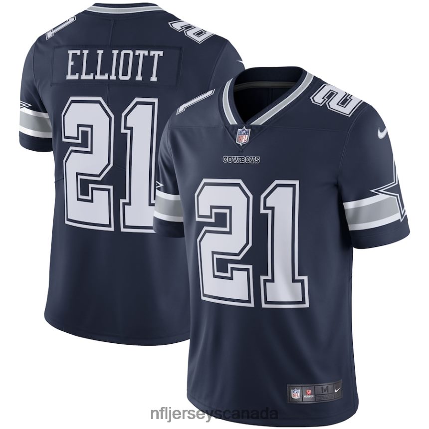 Men Dallas Cowboys Ezekiel Elliott Nike Navy Vapor Limited Jersey Clothing NFL TBXFR6408