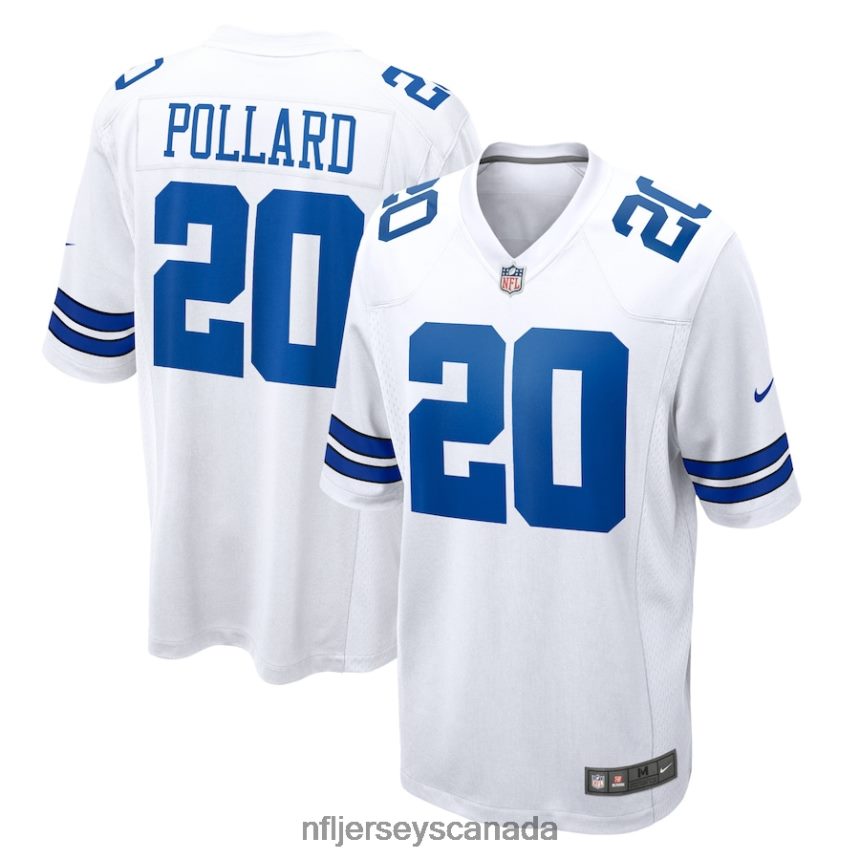 Men Dallas Cowboys Tony Pollard Nike White Game Player Jersey Clothing NFL TBXFR61529