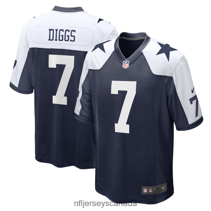 Men Dallas Cowboys Trevon Diggs Nike Navy Alternate Game Jersey Clothing NFL TBXFR61561