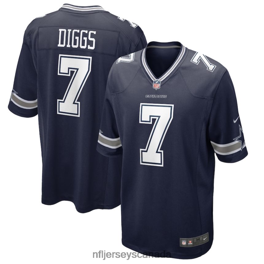 Men Dallas Cowboys Trevon Diggs Nike Navy Game Jersey Clothing NFL TBXFR6331