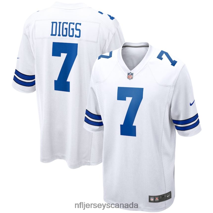Men Dallas Cowboys Trevon Diggs Nike White Game Jersey Clothing NFL TBXFR6560