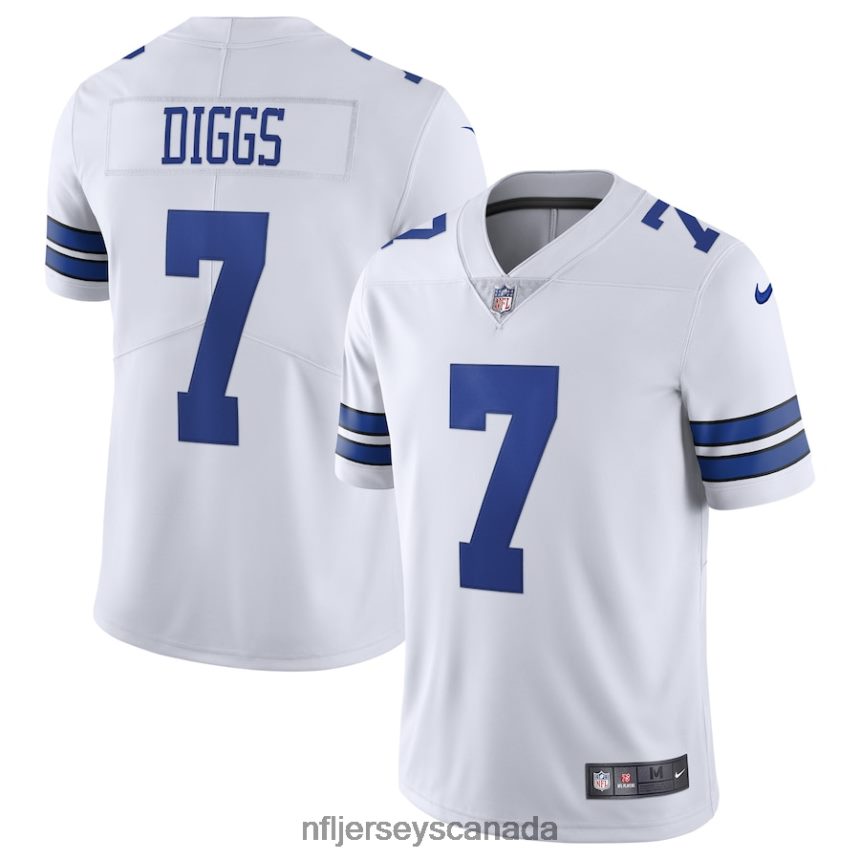 Men Dallas Cowboys Trevon Diggs Nike White Vapor Limited Jersey Clothing NFL TBXFR62390