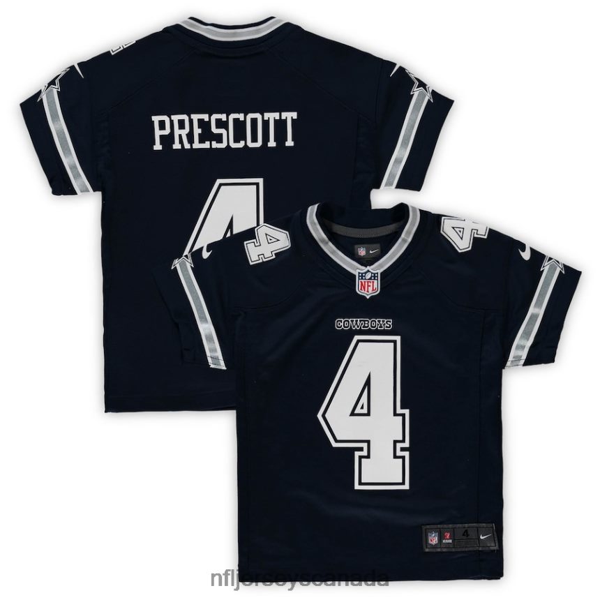 Men Preschool Dallas Cowboys Dak Prescott Nike Navy Team Game Jersey Clothing NFL TBXFR6812