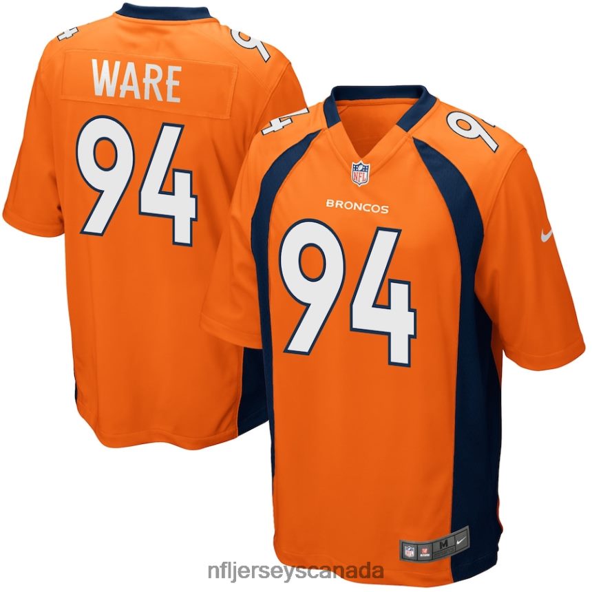 Men Denver Broncos Demarcus Ware Nike Orange Game Jersey Clothing NFL TBXFR65175