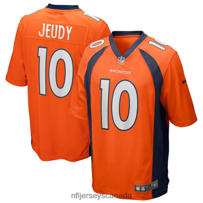 Men Denver Broncos Jerry Jeudy Nike Orange Player Game Jersey Clothing NFL TBXFR62720