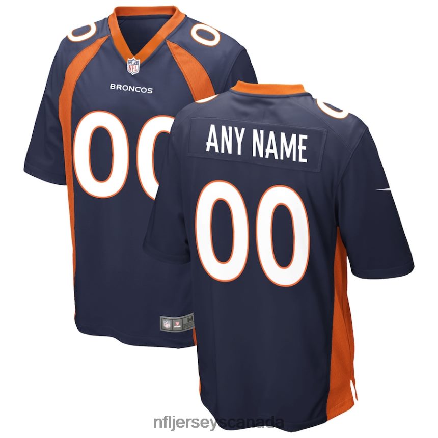 Men Denver Broncos Nike Navy Alternate Custom Game Jersey Clothing NFL TBXFR6651