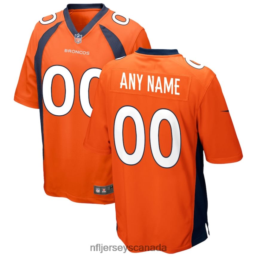 Men Denver Broncos Nike Orange Custom Game Jersey Clothing NFL TBXFR6374