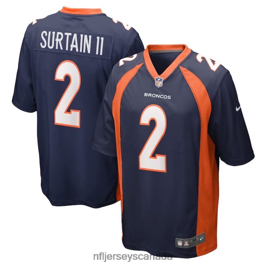 Men Denver Broncos Patrick Surtain II Nike Navy Home Game Player Jersey Clothing NFL TBXFR693