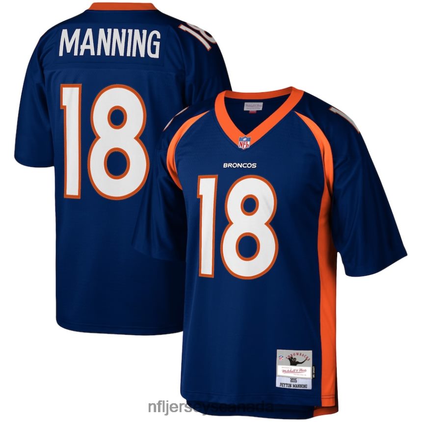 Men Denver Broncos Peyton Manning Mitchell & Ness Navy 2015 Legacy Replica Jersey Clothing NFL TBXFR61358