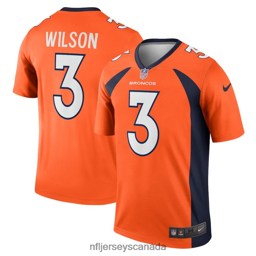 Men Denver Broncos Russell Wilson Nike Orange Legend Jersey Clothing NFL TBXFR6751